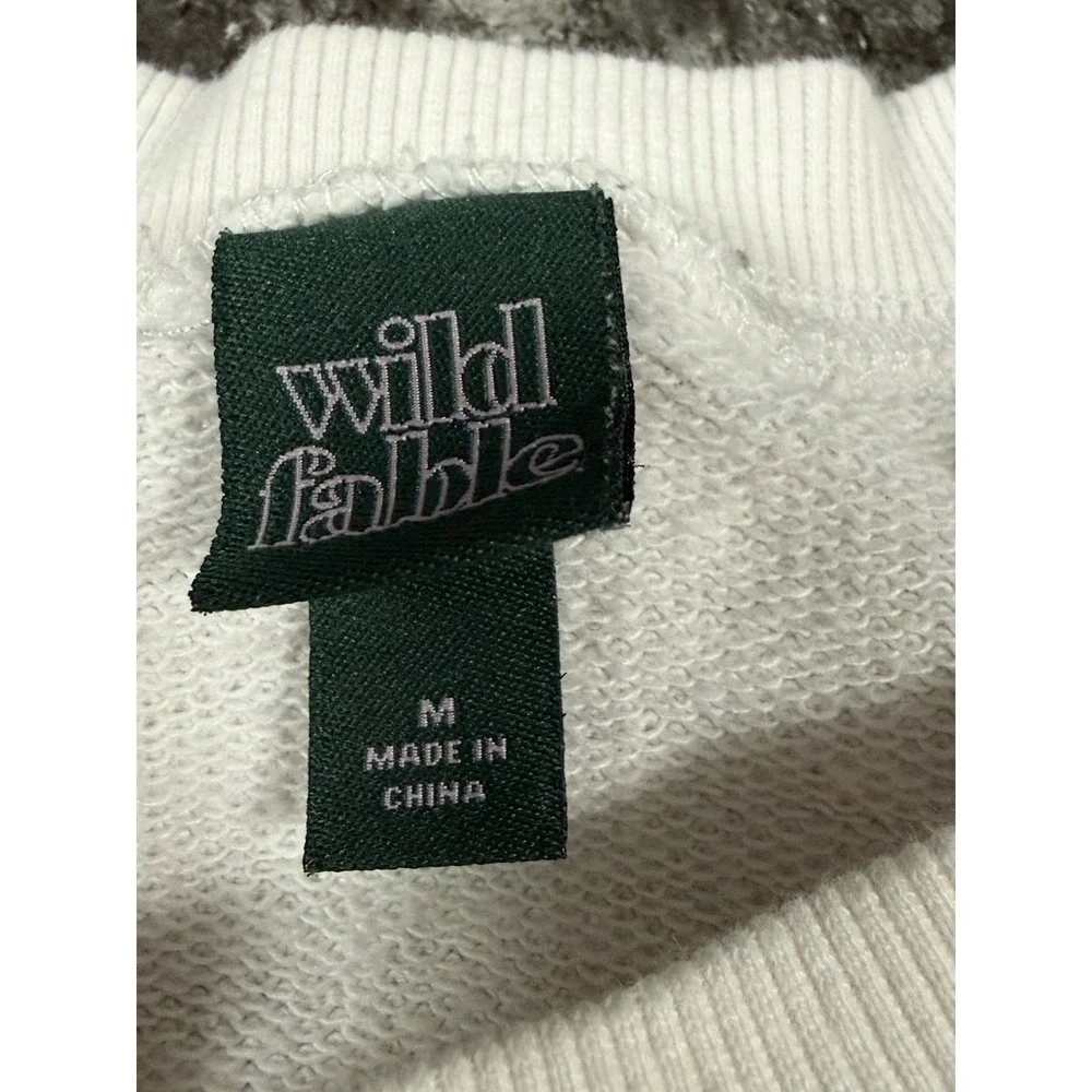 Wild Fable‎ Amalfi Lemon Coast Graphic Cotton Blend White Oversized Sweatshirt M - Picture 6 of 8